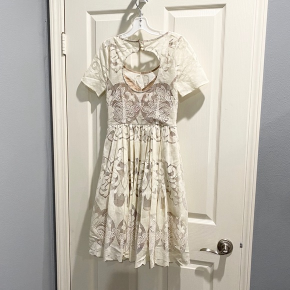 Anthropologie Tracy Reese Lace Cream Dress - Picture 5 of 8